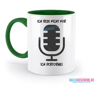 Echte Sternkarte als Mikrofon + Text • zweifarbige Tasse • Exklusivdesign • personalisiert - zweifarbige Tasse