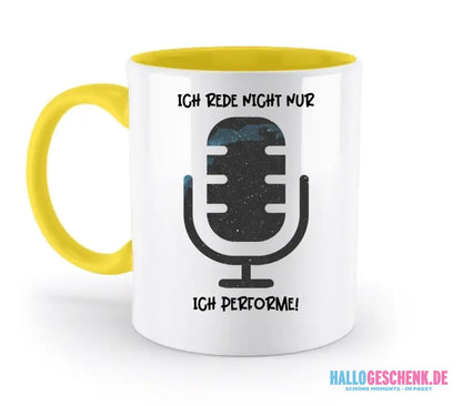 Echte Sternkarte als Mikrofon + Text • zweifarbige Tasse • Exklusivdesign • personalisiert - zweifarbige Tasse