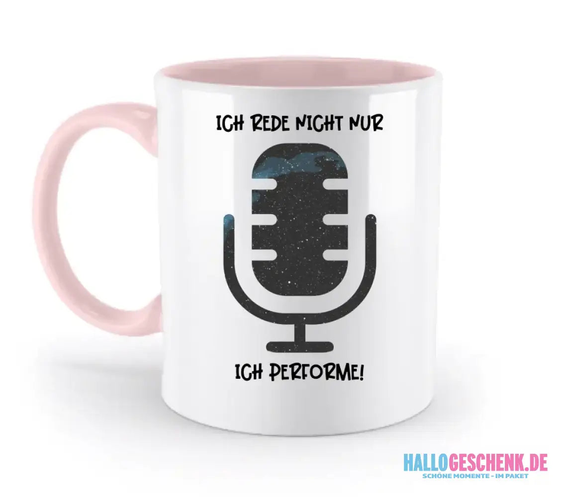 Echte Sternkarte als Mikrofon + Text • zweifarbige Tasse • Exklusivdesign • personalisiert - zweifarbige Tasse