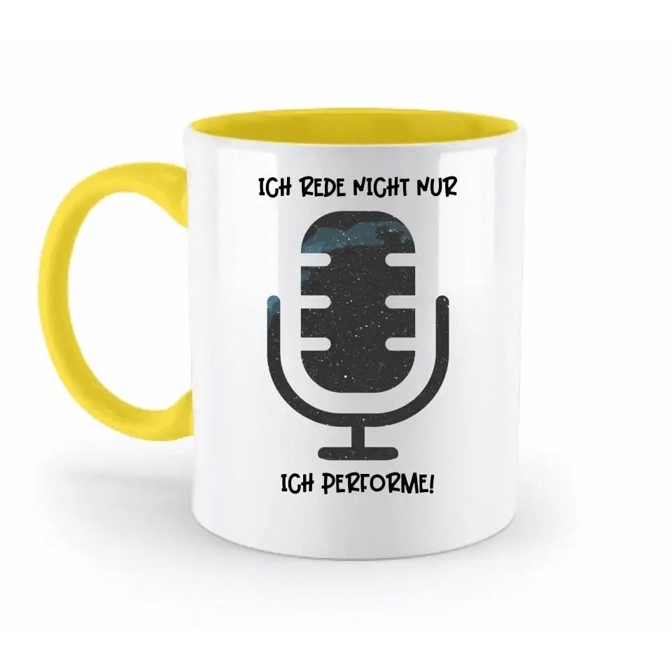 Echte Sternkarte als Mikrofon + Text • zweifarbige Tasse • Exklusivdesign • personalisiert