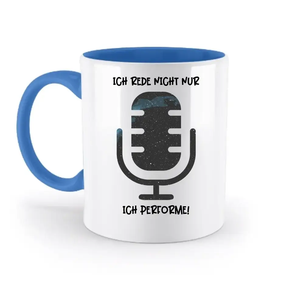 Echte Sternkarte als Mikrofon + Text • zweifarbige Tasse • Exklusivdesign • personalisiert