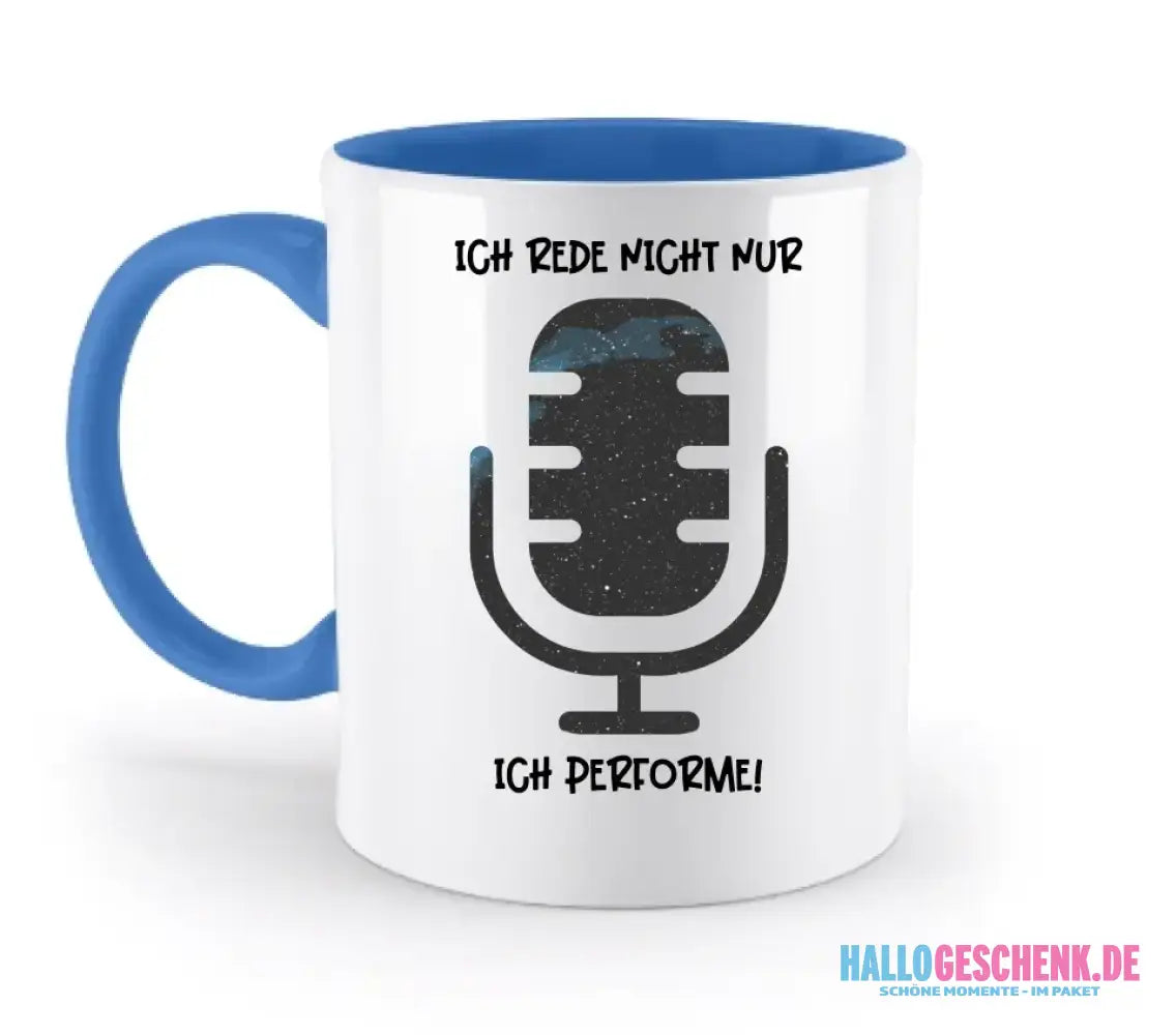 Echte Sternkarte als Mikrofon + Text • zweifarbige Tasse • Exklusivdesign • personalisiert - zweifarbige Tasse