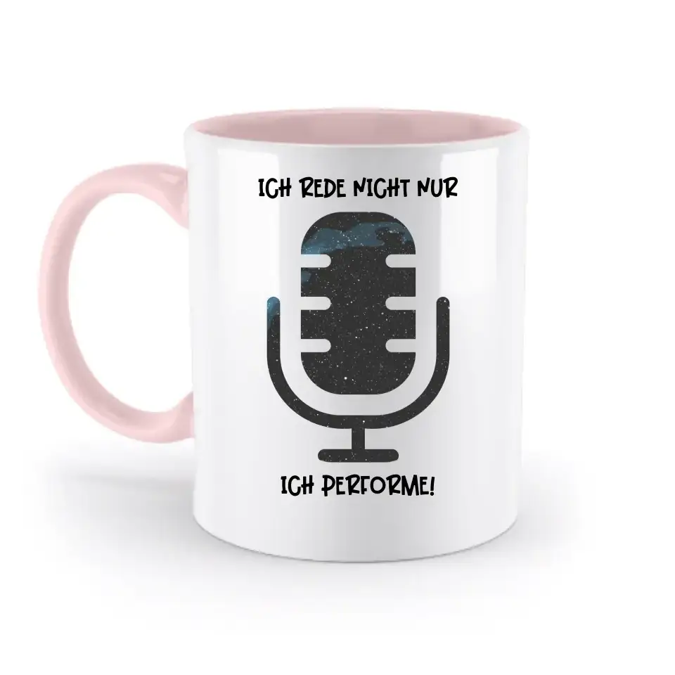 Echte Sternkarte als Mikrofon + Text • zweifarbige Tasse • Exklusivdesign • personalisiert