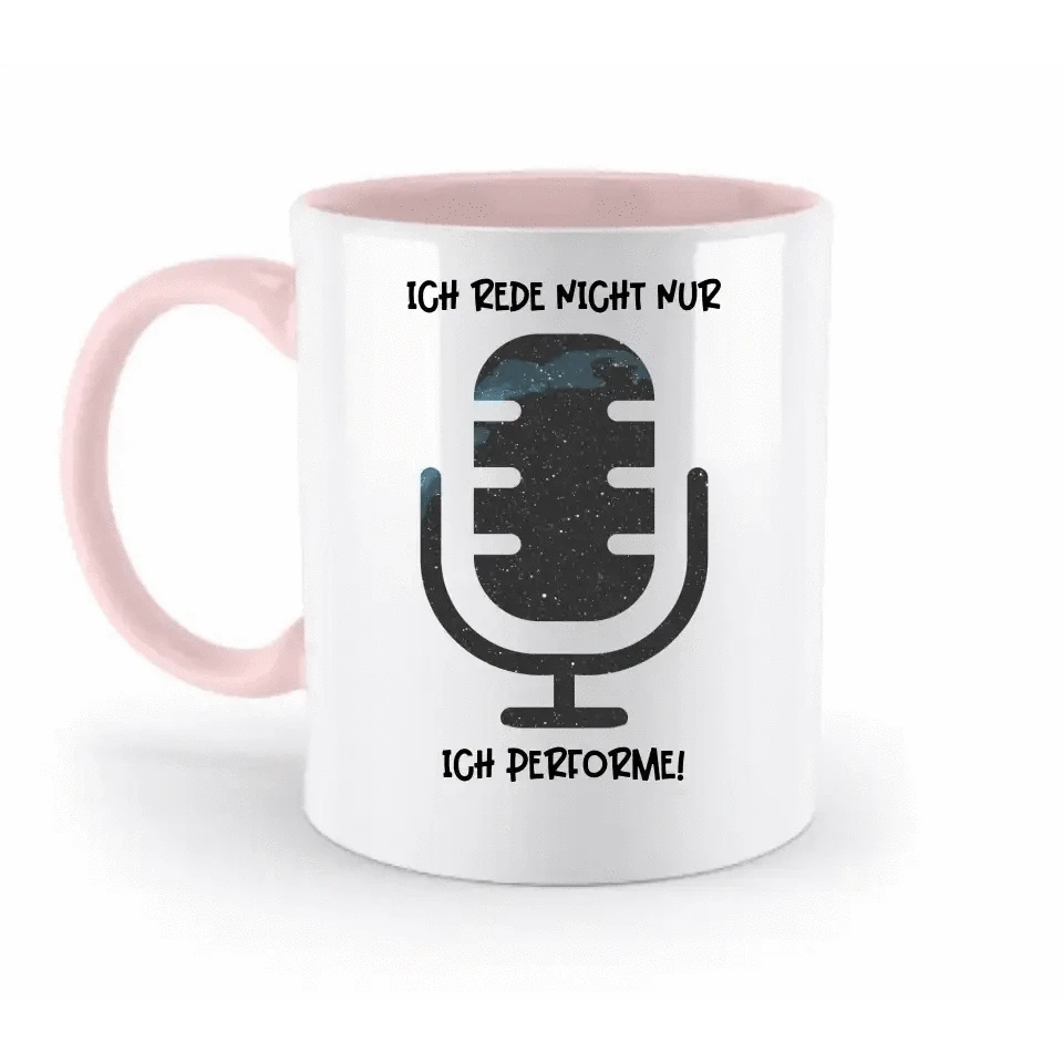 Echte Sternkarte als Mikrofon + Text • zweifarbige Tasse • Exklusivdesign • personalisiert