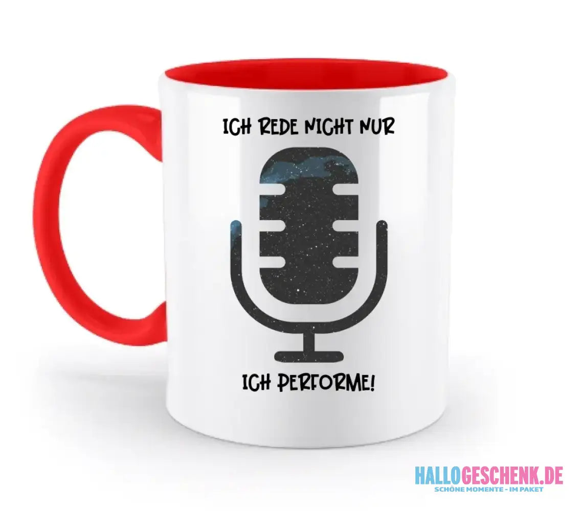 Echte Sternkarte als Mikrofon + Text • zweifarbige Tasse • Exklusivdesign • personalisiert - zweifarbige Tasse