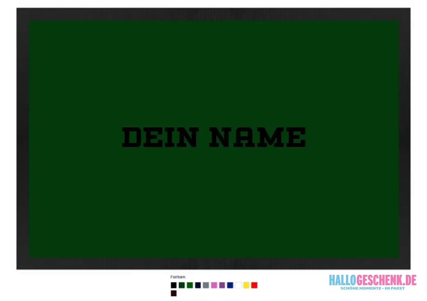Einfacher Name • Fußmatte • Exklusivdesign • personalisiert