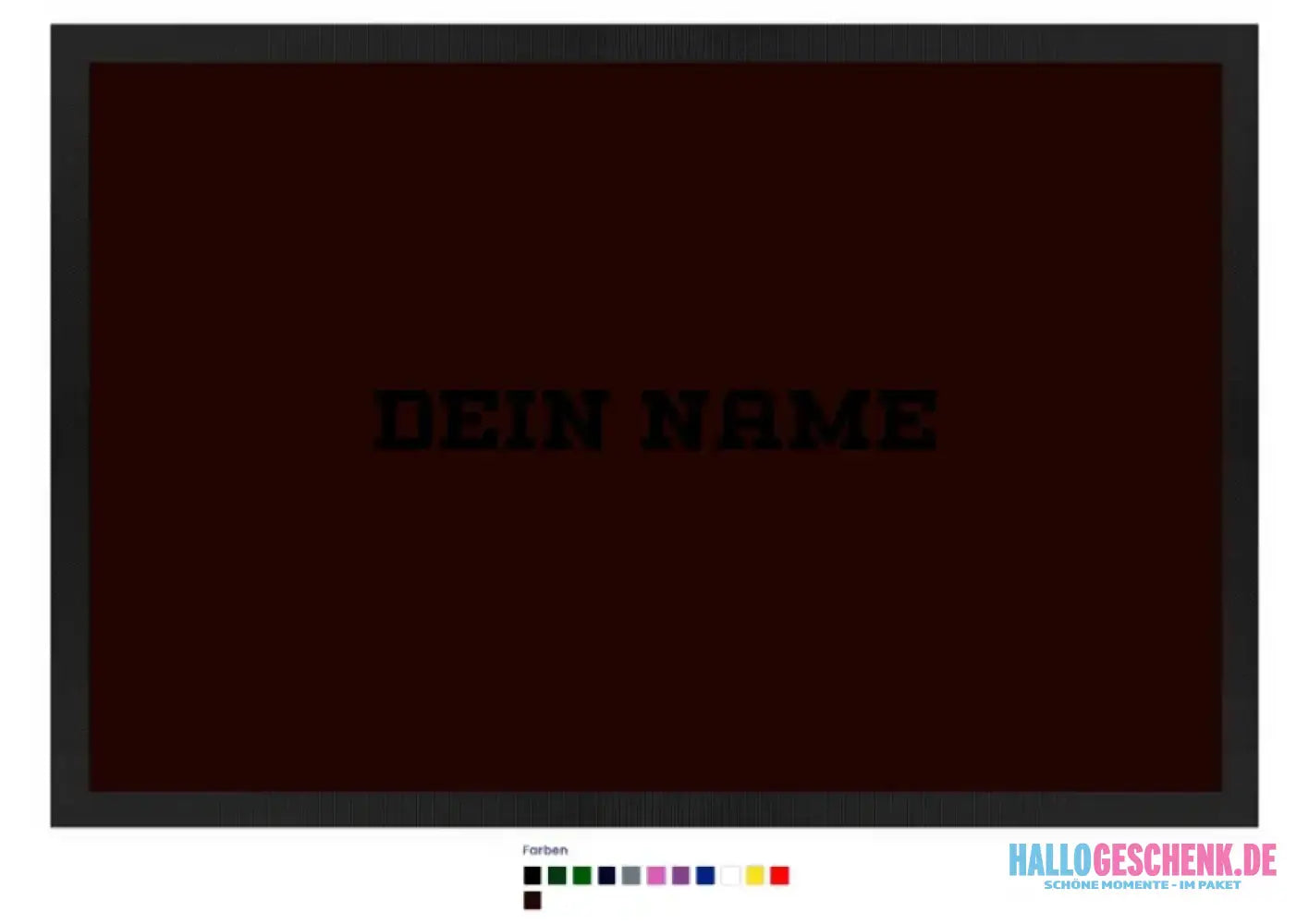 Einfacher Name • Fußmatte • Exklusivdesign • personalisiert