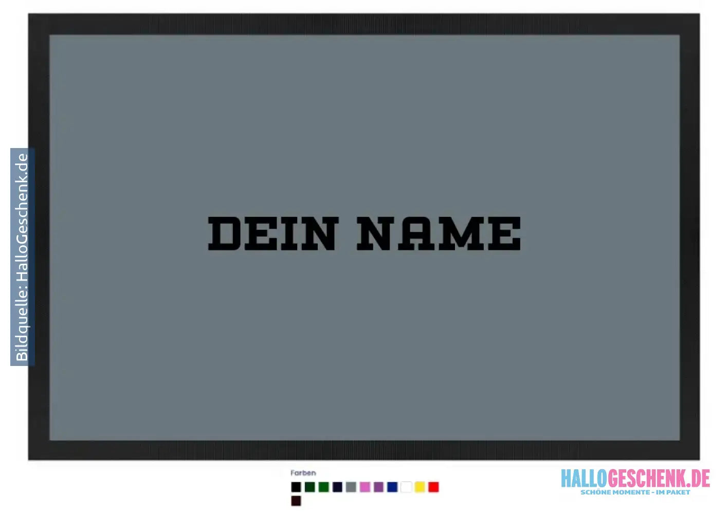 Einfacher Name • Fußmatte • Exklusivdesign • personalisiert