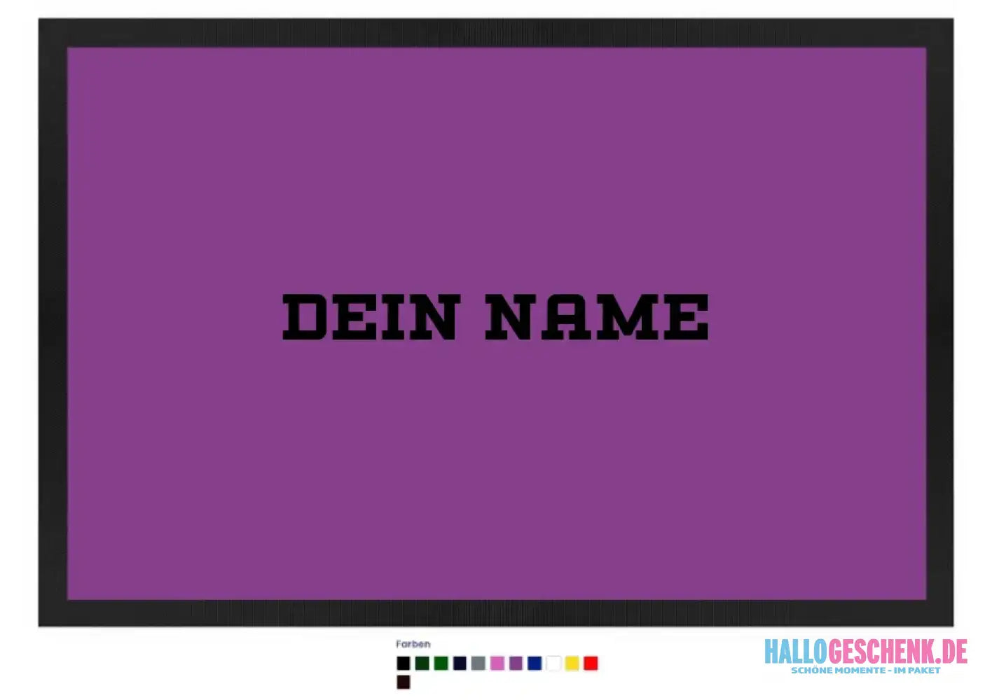 Einfacher Name • Fußmatte • Exklusivdesign • personalisiert
