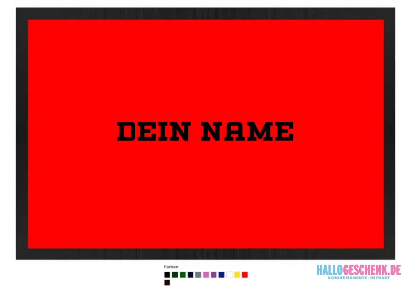 Einfacher Name • Fußmatte • Exklusivdesign • personalisiert
