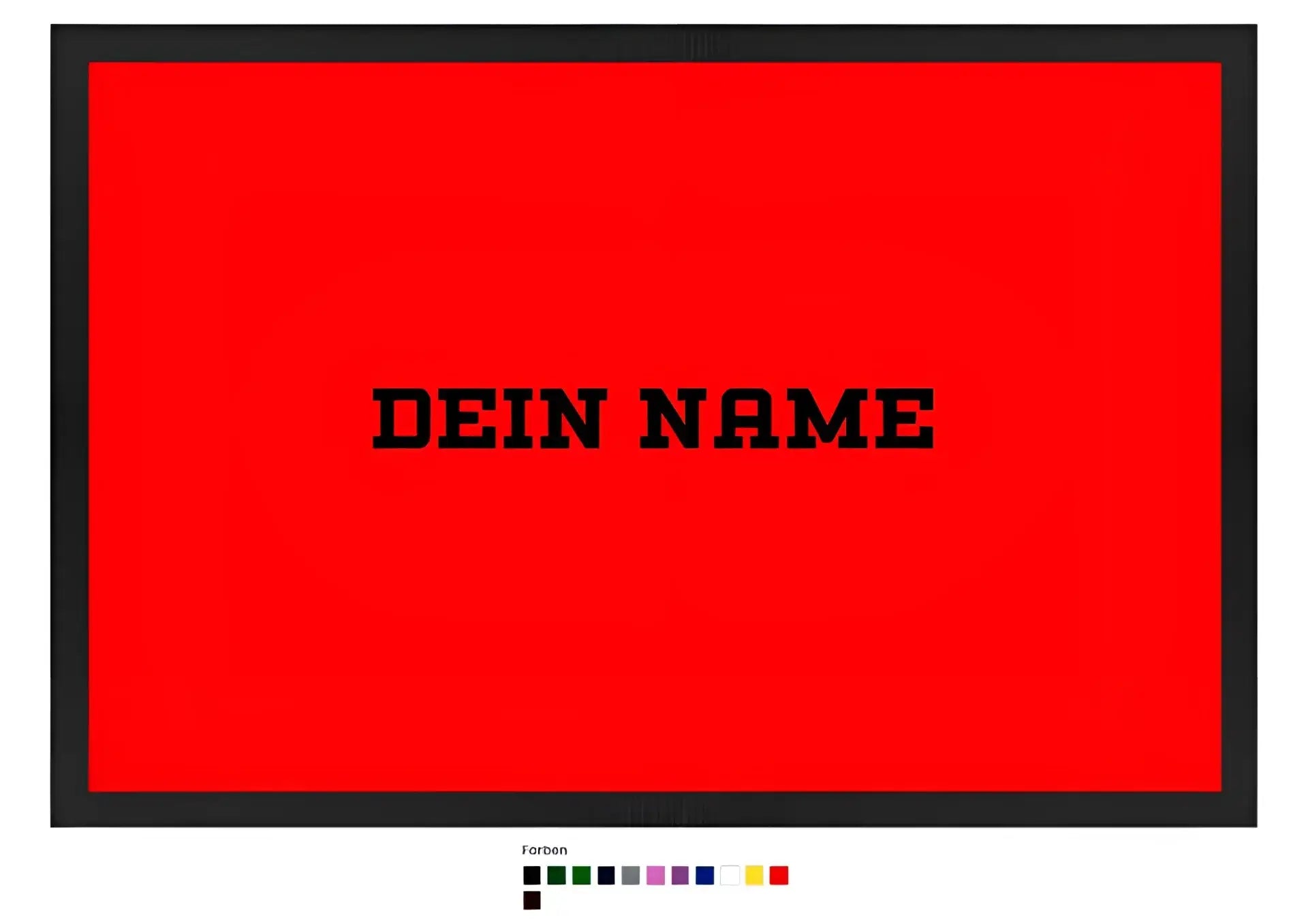 Einfacher Name • Fußmatte • Exklusivdesign • personalisiert