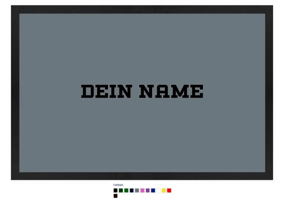 Einfacher Name • Fußmatte • Exklusivdesign • personalisiert von HalloGeschenk.de