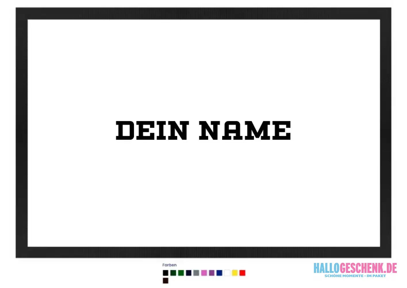 Einfacher Name • Fußmatte • Exklusivdesign • personalisiert