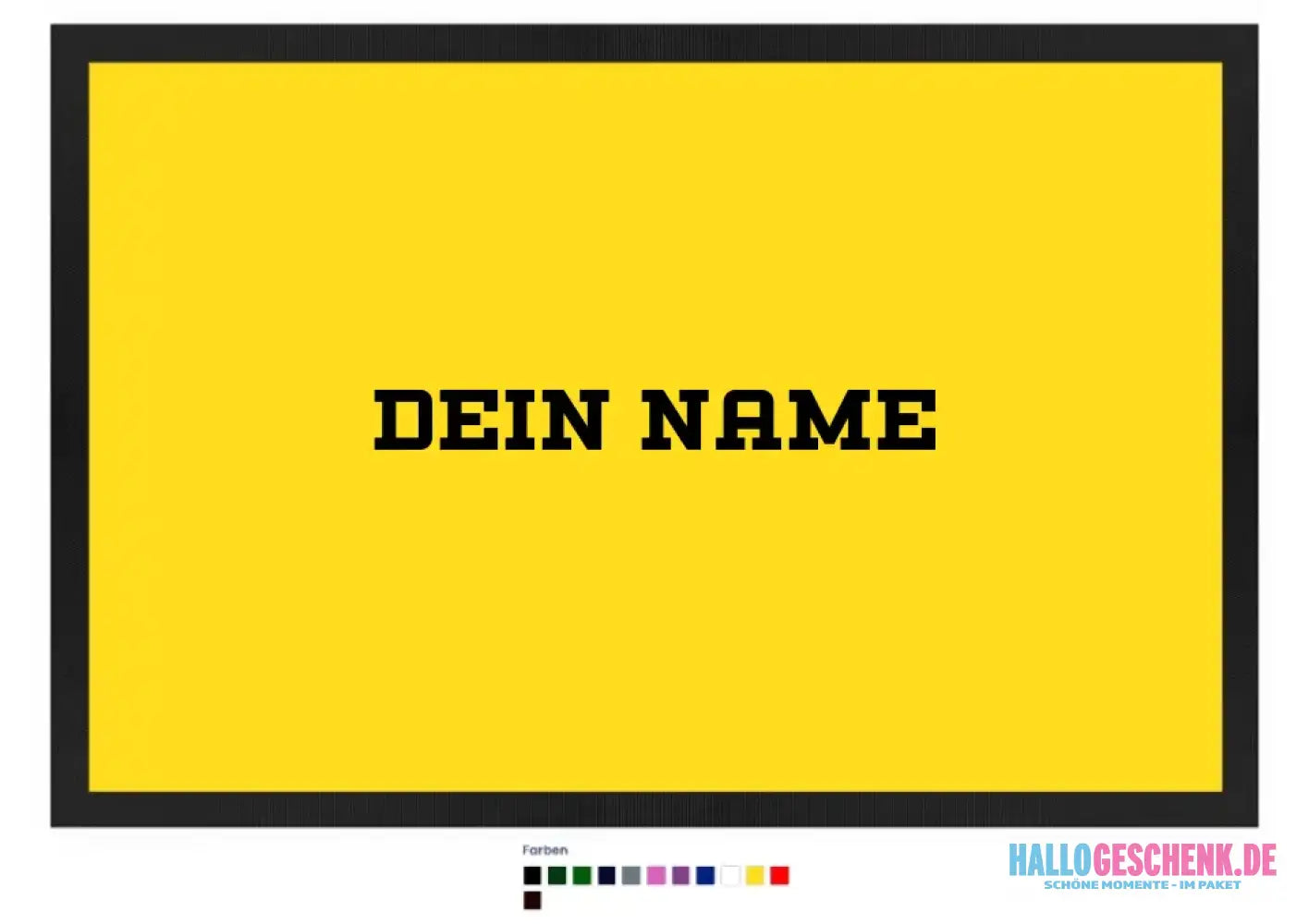 Einfacher Name • Fußmatte • Exklusivdesign • personalisiert