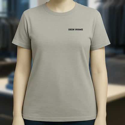 Einfacher Name • Ladies Premium T-Shirt XS-2XL aus Bio-Baumwolle für Damen • Exklusivdesign • personalisiert • Brustdruck