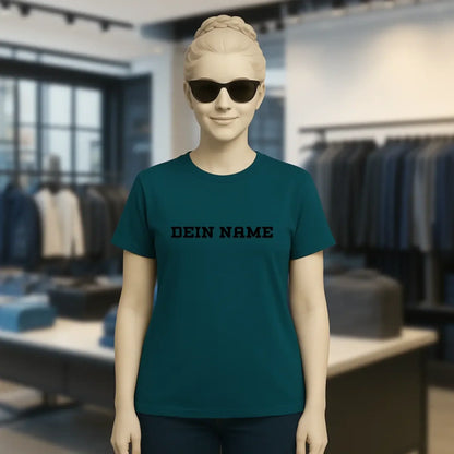 Einfacher Name • Ladies Premium T-Shirt XS-2XL aus Bio-Baumwolle für Damen • Exklusivdesign • personalisiert