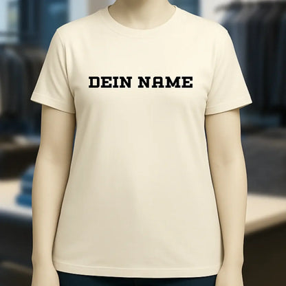 Einfacher Name • Ladies Premium T-Shirt XS-2XL aus Bio-Baumwolle für Damen • Exklusivdesign • personalisiert