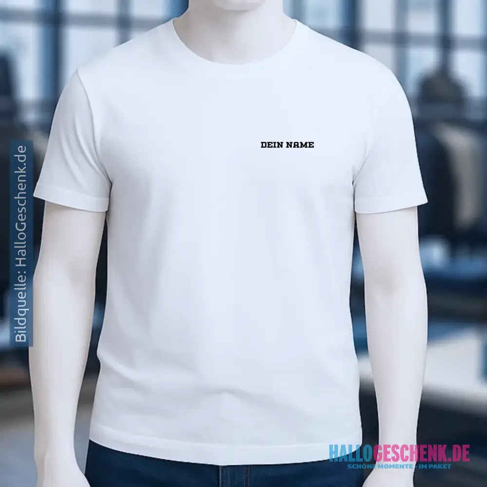 Einfacher Name • Unisex Premium T-Shirt XS-5XL aus Bio-Baumwolle für Damen & Herren • Exklusivdesign • personalisiert • Brustdruck