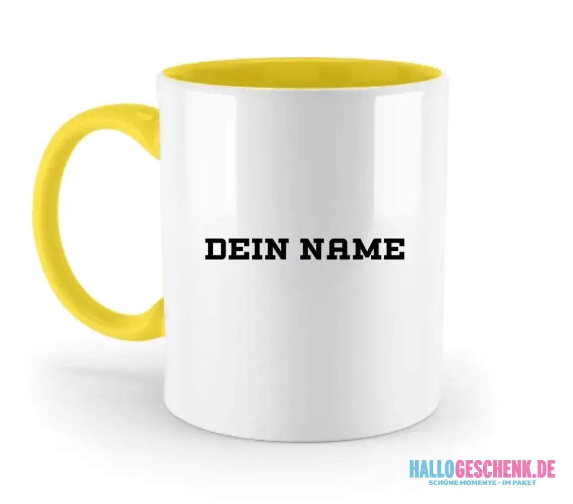 Einfacher Name • zweifarbige Tasse • Exklusivdesign • personalisiert