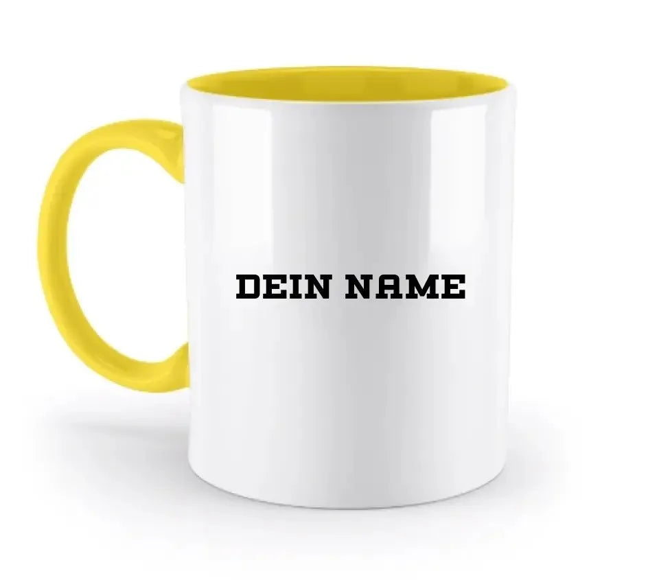 Einfacher Name • zweifarbige Tasse • Exklusivdesign • personalisiert - HalloGeschenk.de