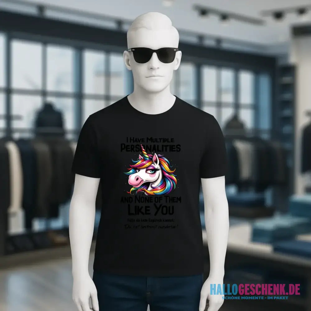 Einhorn - Multiple Persönlichkeit • Katze • Unisex Premium T-Shirt XS-5XL aus Bio-Baumwolle für Damen & Herren • Exklusivdesign • personalisiert