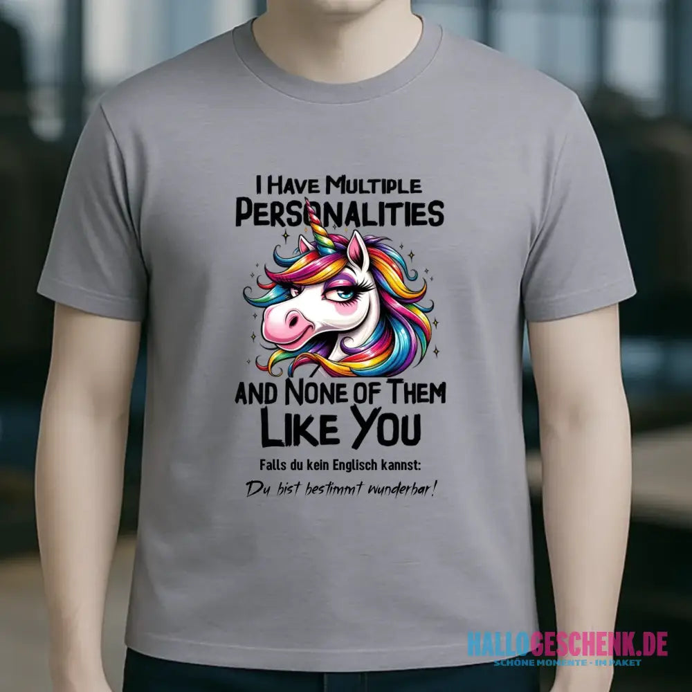 Einhorn - Multiple Persönlichkeit • Katze • Unisex Premium T-Shirt XS-5XL aus Bio-Baumwolle für Damen & Herren • Exklusivdesign • personalisiert