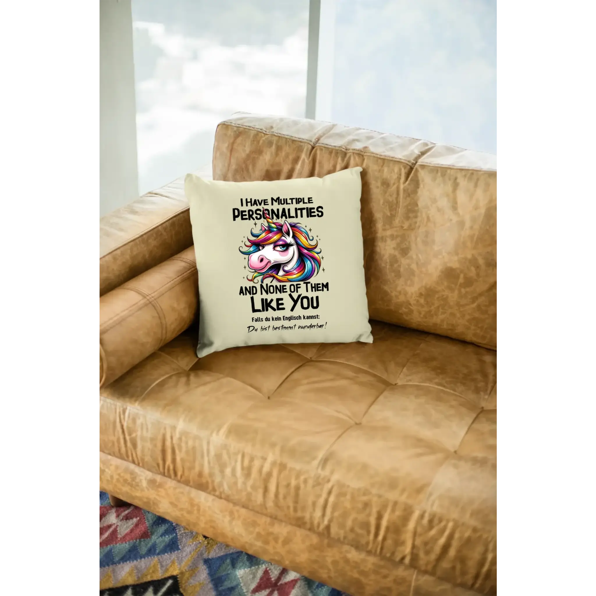 Einhorn - Multiple Persönlichkeit • Kissen 40x40 cm • Exklusivdesign • personalisiert