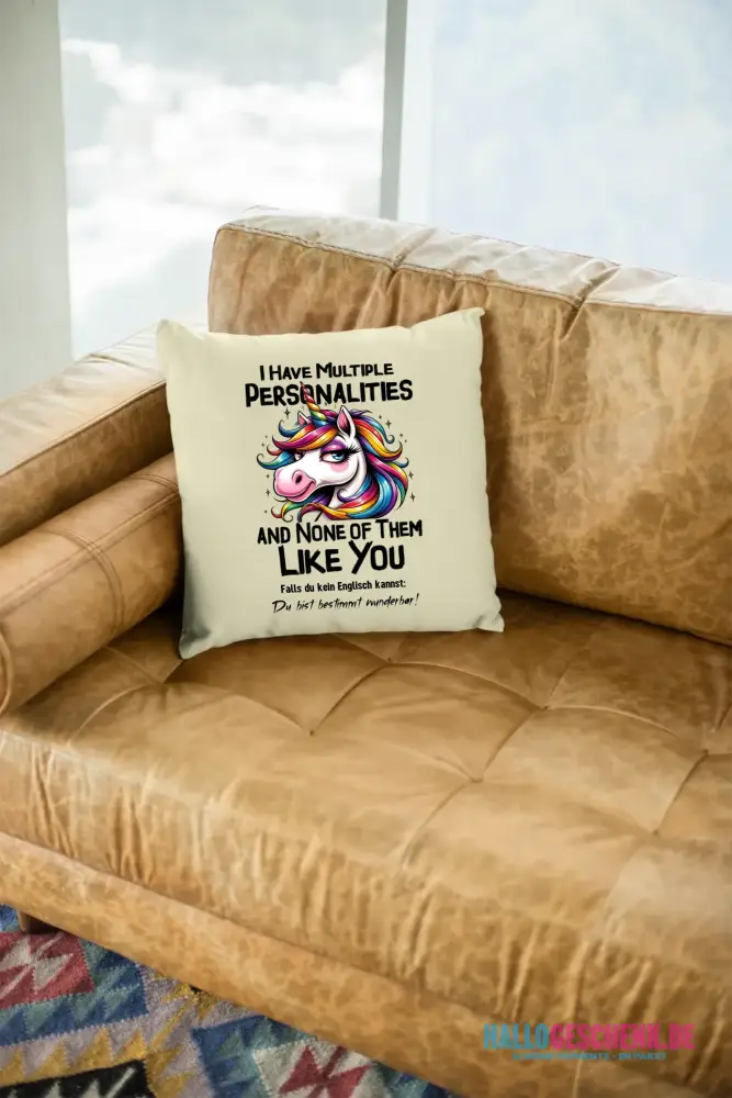 Einhorn - Multiple Persönlichkeit • Kissen 40x40 cm • Exklusivdesign • personalisiert