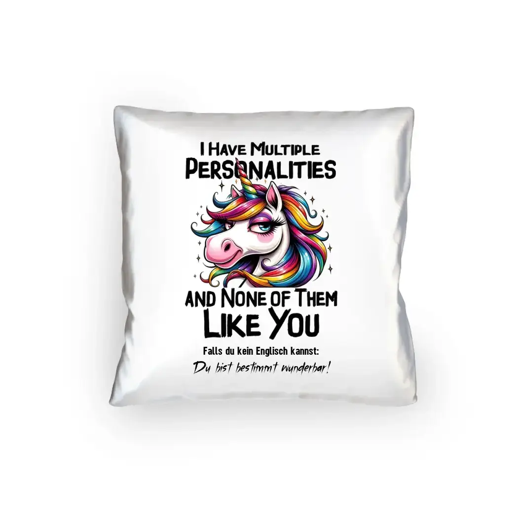 Einhorn - Multiple Persönlichkeit • Kissen 40x40 cm • Exklusivdesign • personalisiert