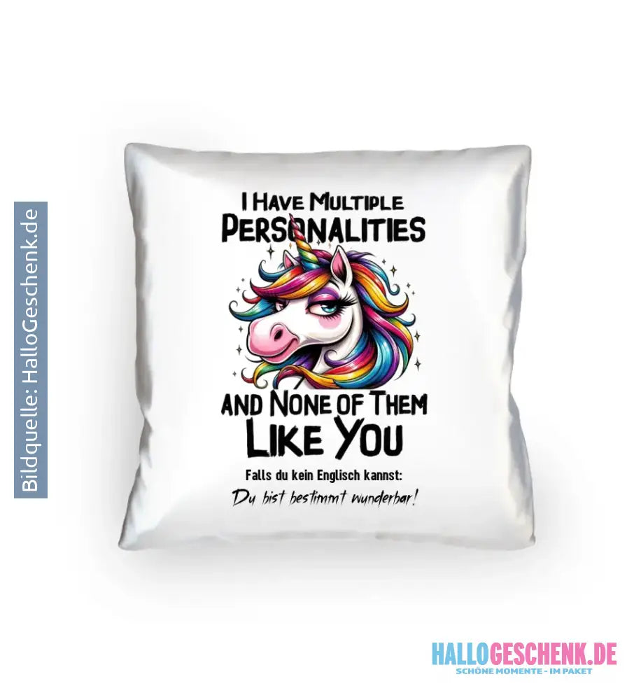 Einhorn - Multiple Persönlichkeit • Kissen 40x40 cm • Exklusivdesign • personalisiert
