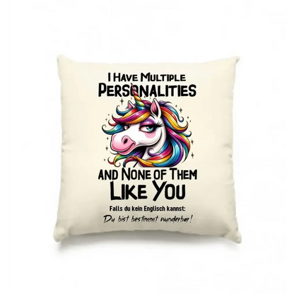 Einhorn - Multiple Persönlichkeit • Kissen 40x40 cm • Exklusivdesign • personalisiert