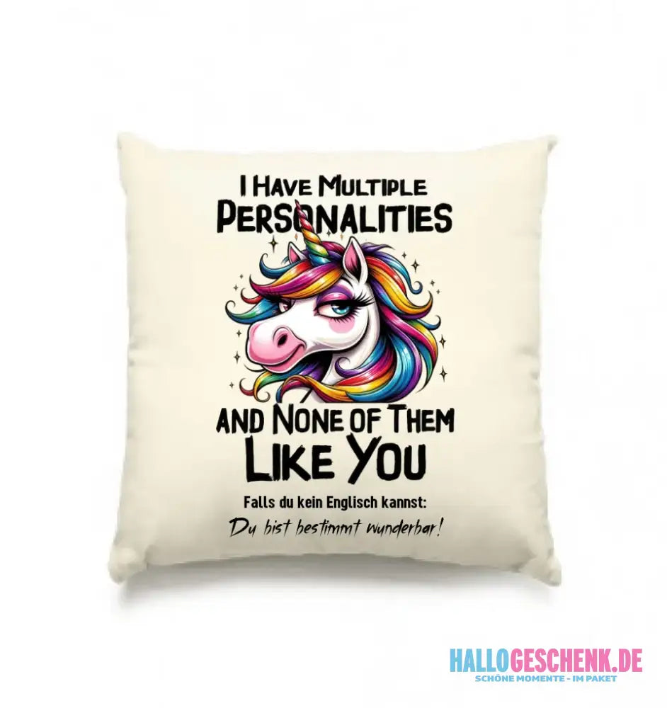 Einhorn - Multiple Persönlichkeit • Kissen 40x40 cm • Exklusivdesign • personalisiert