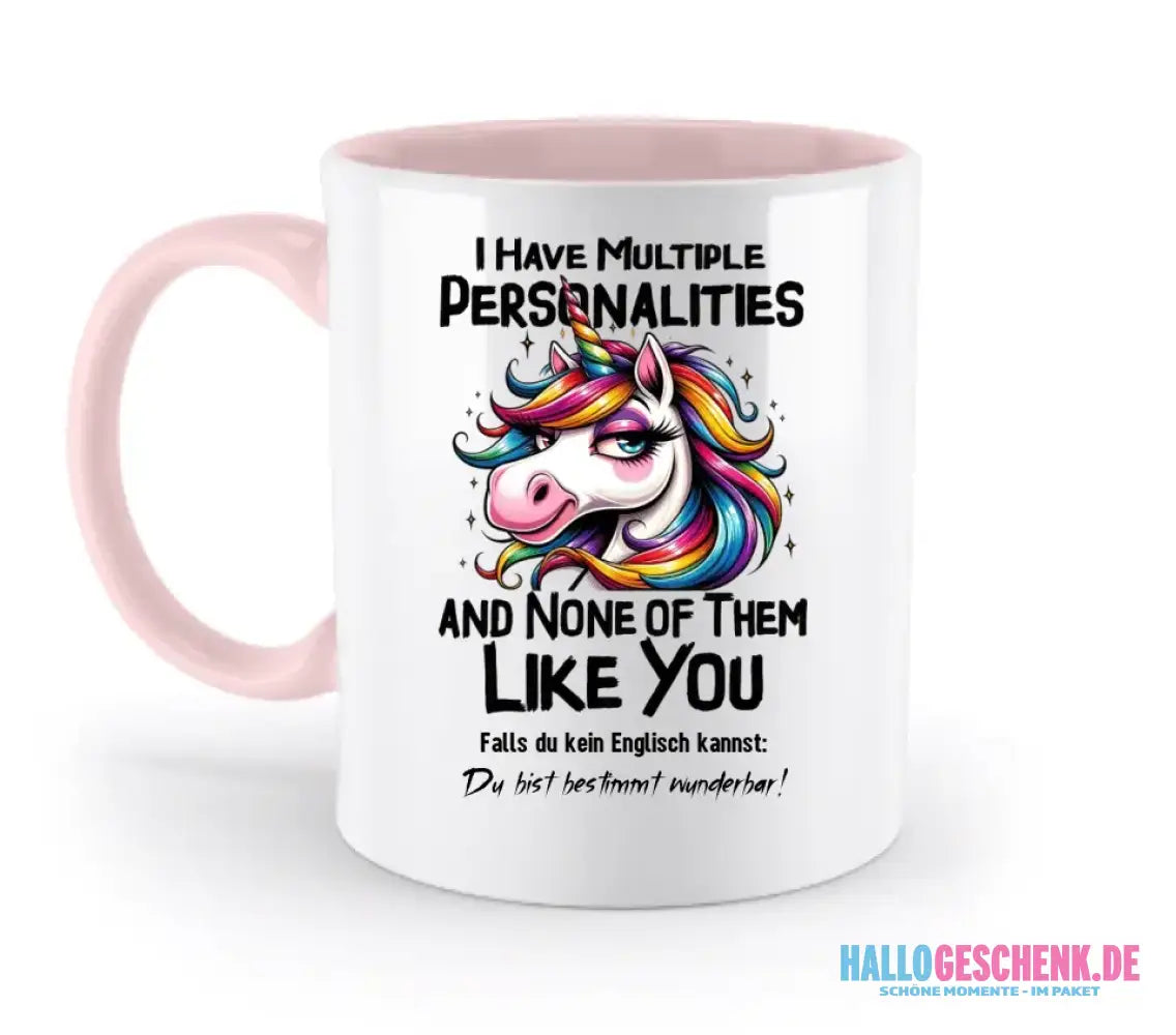 Einhorn - Multiple Persönlichkeit • zweifarbige Tasse • Exklusivdesign • personalisiert