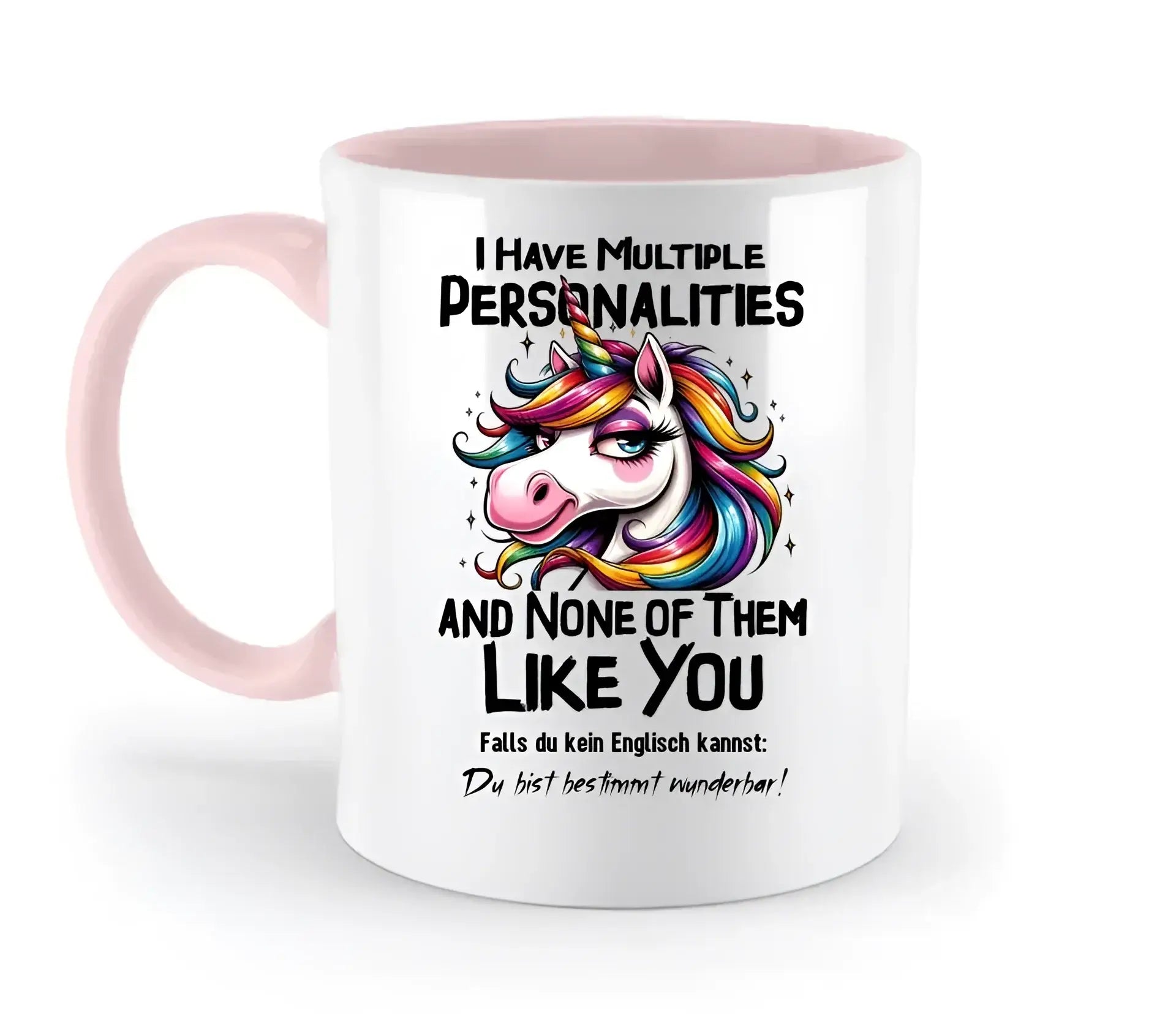 Einhorn - Multiple Persönlichkeit • zweifarbige Tasse • Exklusivdesign • personalisiert