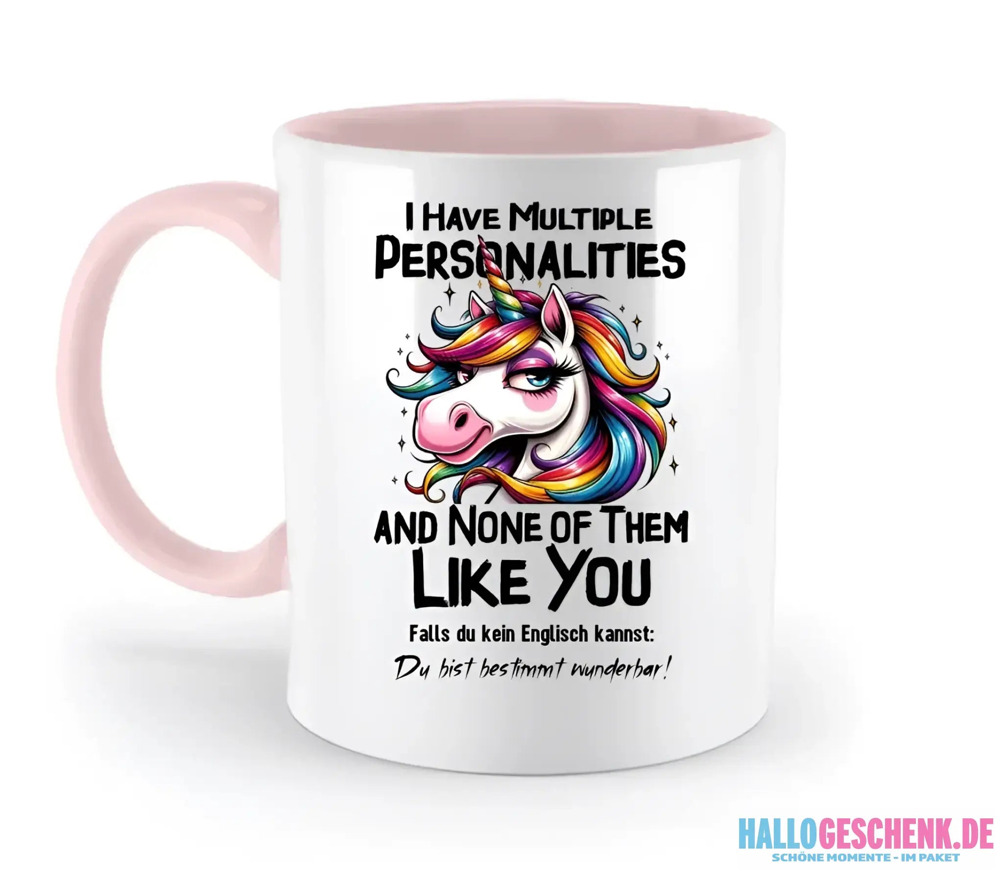 Einhorn - Multiple Persönlichkeit • zweifarbige Tasse • Exklusivdesign • personalisiert