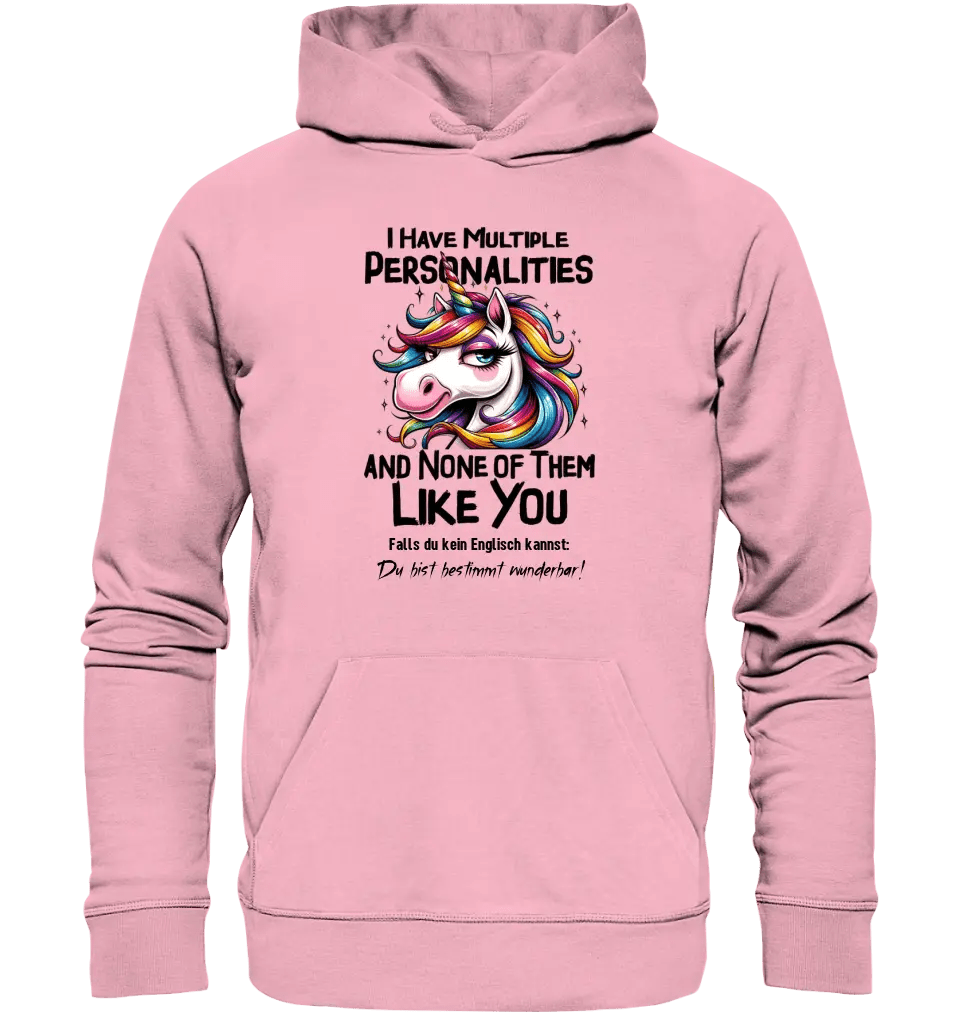 Einhorn - Multiple Persönlichkeit • Unisex Premium Hoodie XS-5XL aus Bio-Baumwolle für Damen & Herren • Exklusivdesign • personalisiert