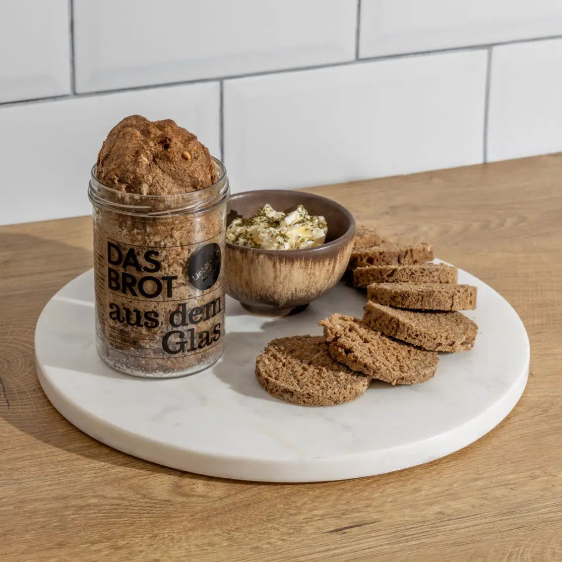 Einzugsgeschenk - Einweihung - Brot & Salz - Geschenkbox 2er Set - Das Brot aus dem Glas