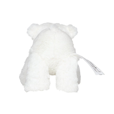 Weißer plüschteddy eisbär freddy größe m mit weich flauschigem fell und runden ohren aus stoff