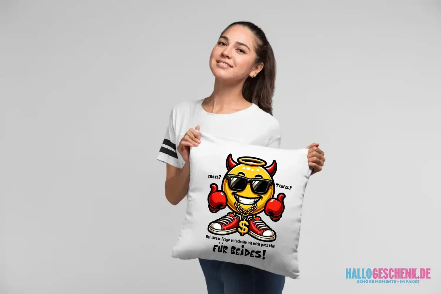 Engel? Teufel? Beides! • Kissen 40x40 cm • Exklusivdesign • personalisiert