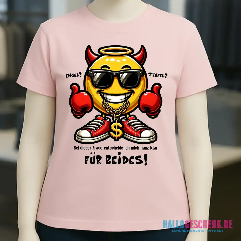Engel? Teufel? Beides! • Ladies Premium T-Shirt XS-2XL aus Bio-Baumwolle für Damen • Exklusivdesign • personalisiert