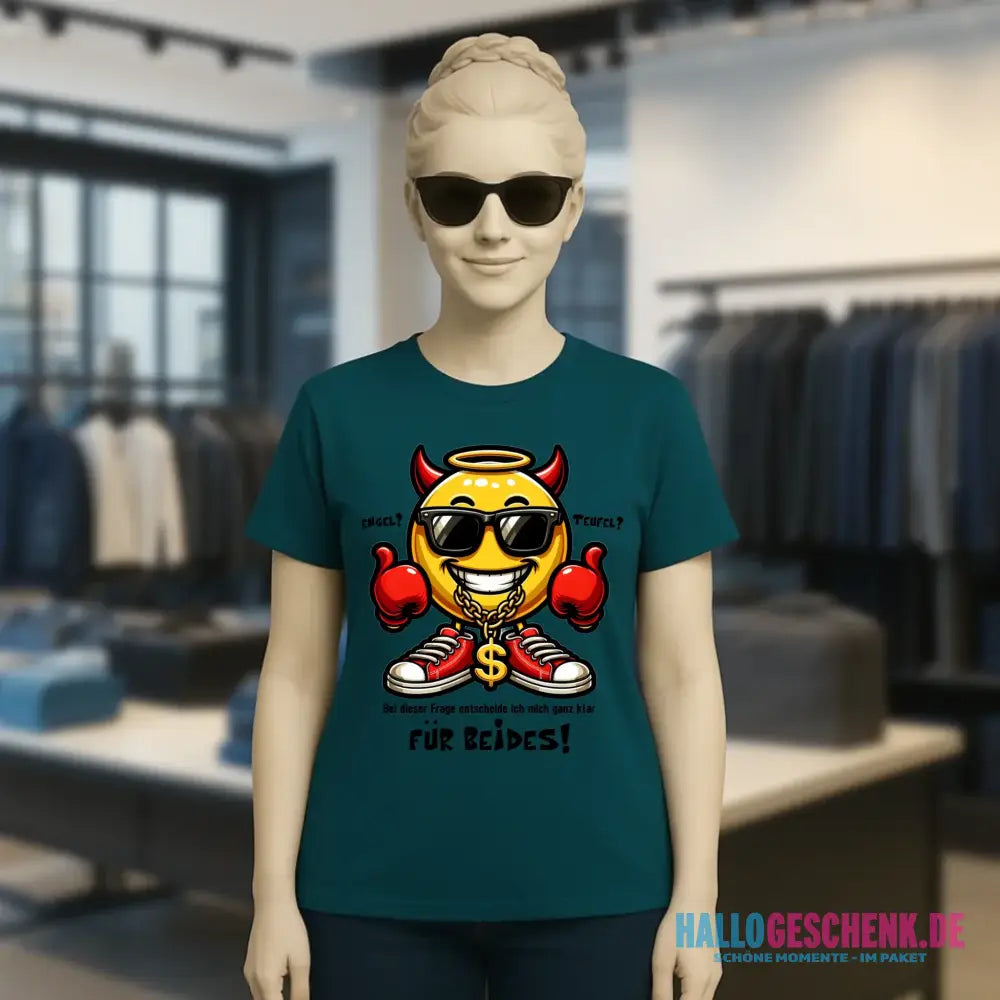Engel? Teufel? Beides! • Ladies Premium T-Shirt XS-2XL aus Bio-Baumwolle für Damen • Exklusivdesign • personalisiert