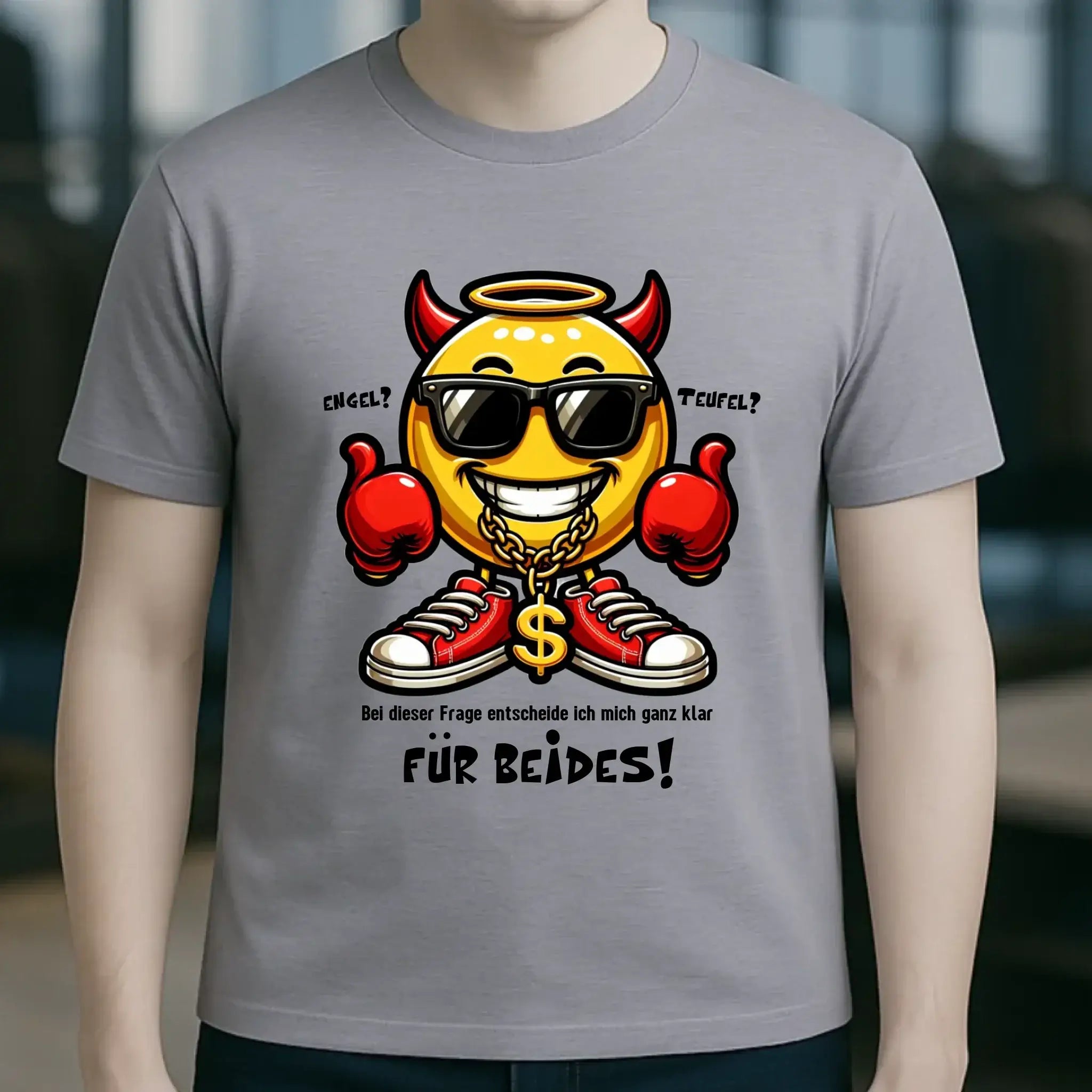 Engel? Teufel? Beides! • Unisex Premium T-Shirt XS-5XL aus Bio-Baumwolle für Damen & Herren • Exklusivdesign • personalisiert