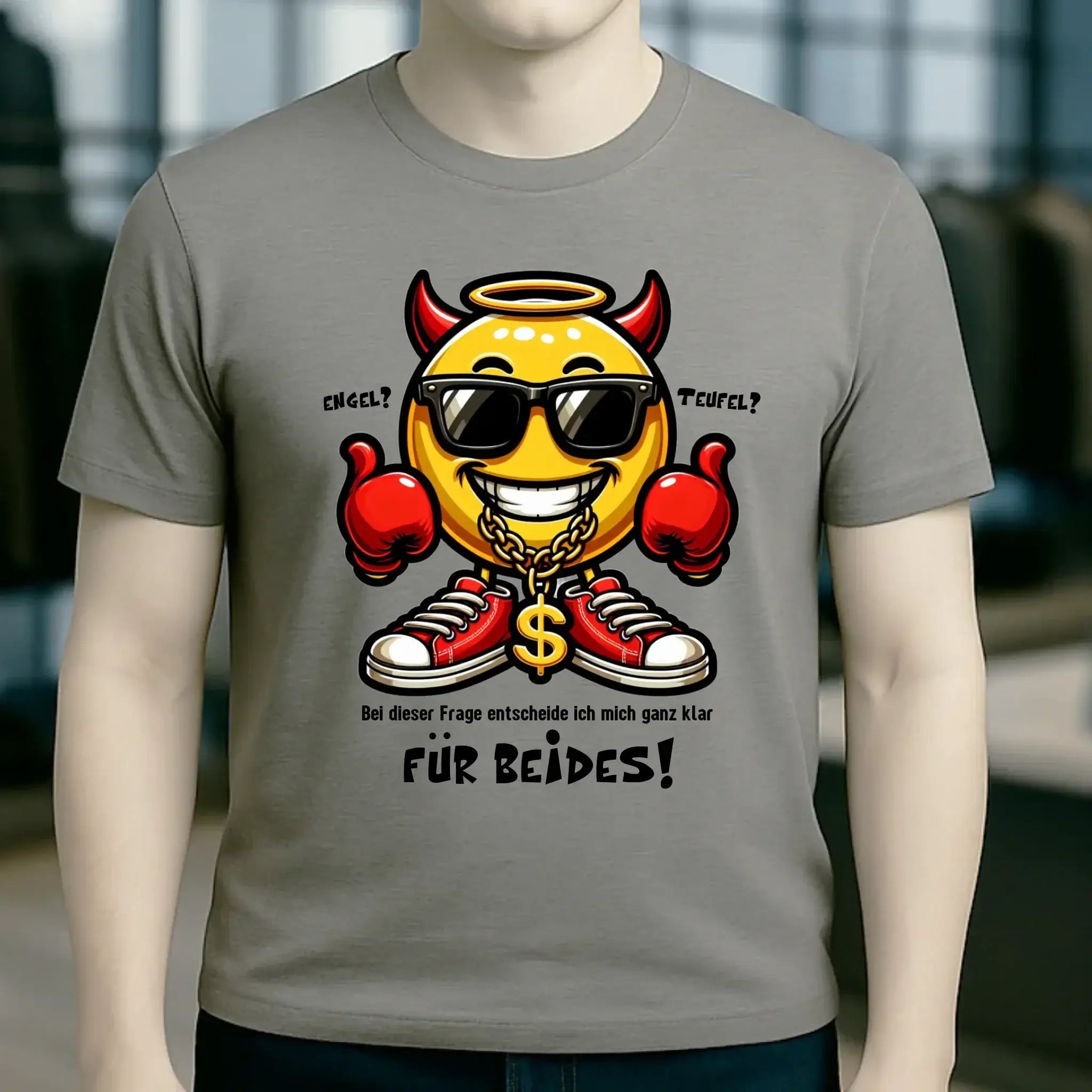 Engel? Teufel? Beides! • Unisex Premium T-Shirt XS-5XL aus Bio-Baumwolle für Damen & Herren • Exklusivdesign • personalisiert
