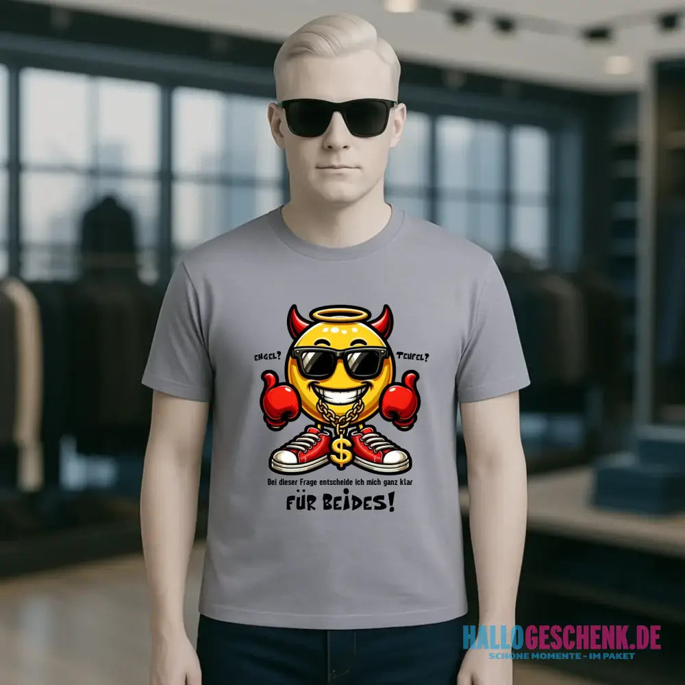Engel? Teufel? Beides! • Unisex Premium T-Shirt XS-5XL aus Bio-Baumwolle für Damen & Herren • Exklusivdesign • personalisiert