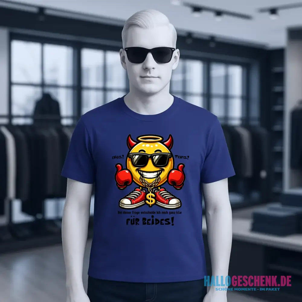 Engel? Teufel? Beides! • Unisex Premium T-Shirt XS-5XL aus Bio-Baumwolle für Damen & Herren • Exklusivdesign • personalisiert