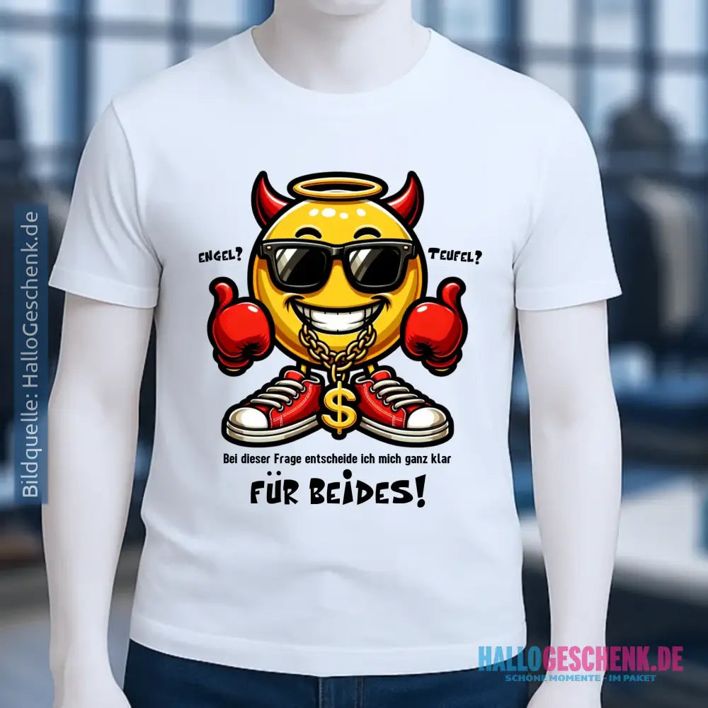 Engel? Teufel? Beides! • Unisex Premium T-Shirt XS-5XL aus Bio-Baumwolle für Damen & Herren • Exklusivdesign • personalisiert