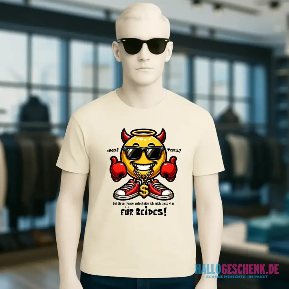 Engel? Teufel? Beides! • Unisex Premium T-Shirt XS-5XL aus Bio-Baumwolle für Damen & Herren • Exklusivdesign • personalisiert