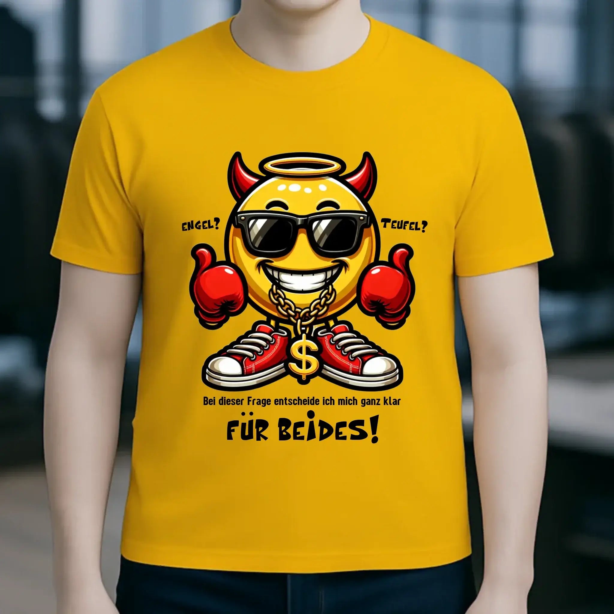 Engel? Teufel? Beides! • Unisex Premium T-Shirt XS-5XL aus Bio-Baumwolle für Damen & Herren • Exklusivdesign • personalisiert