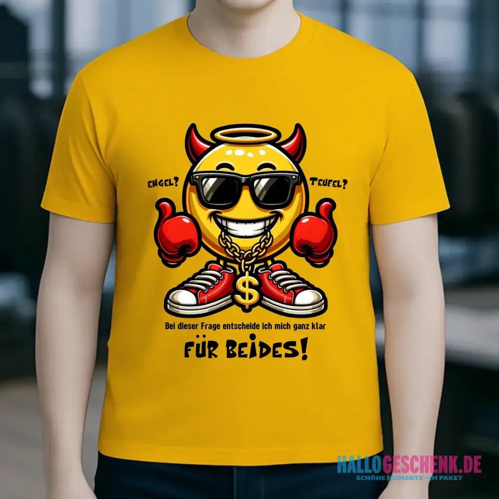 Engel? Teufel? Beides! • Unisex Premium T-Shirt XS-5XL aus Bio-Baumwolle für Damen & Herren • Exklusivdesign • personalisiert