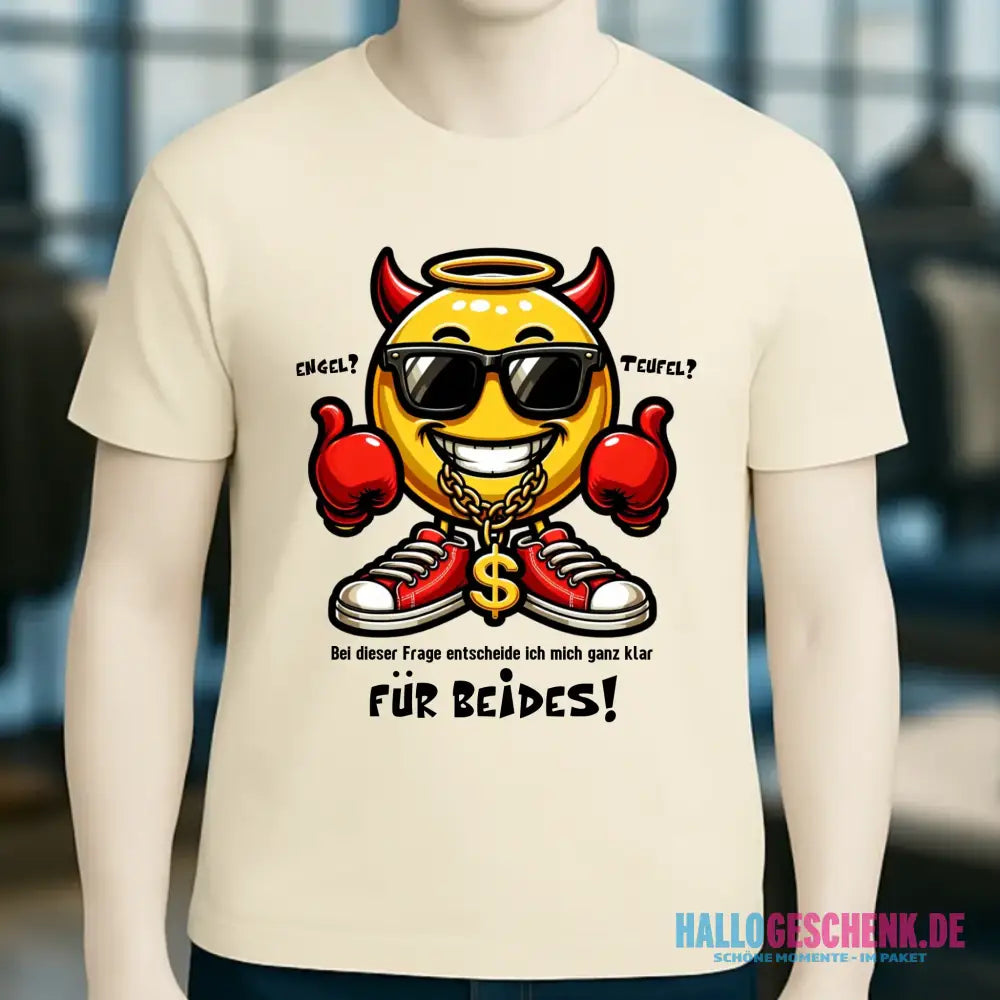 Engel? Teufel? Beides! • Unisex Premium T-Shirt XS-5XL aus Bio-Baumwolle für Damen & Herren • Exklusivdesign • personalisiert